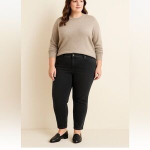 Talbots Flawless Five-Pocket Jeans Women’s 22WP Black Stretch Mid Rise 42x25.5